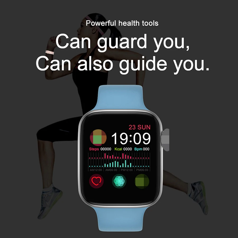 SCOMAS IWO 8 Plus Smart Uhr 1,54  Touchscreen Herz Rate Blutdruck Monitor Bluetooh Anruf Für iOS Android 44mm Smartwatch