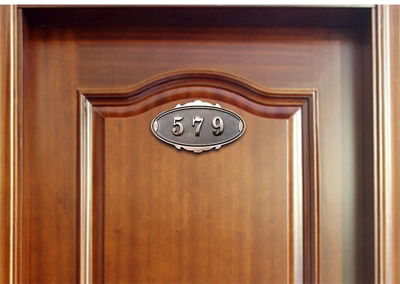 Имитация металла бронза номер дома ABS пластиковая дверная пластина на заказ знак номер двери Наклейка для гостиницы квартиры вилла дверная пластина