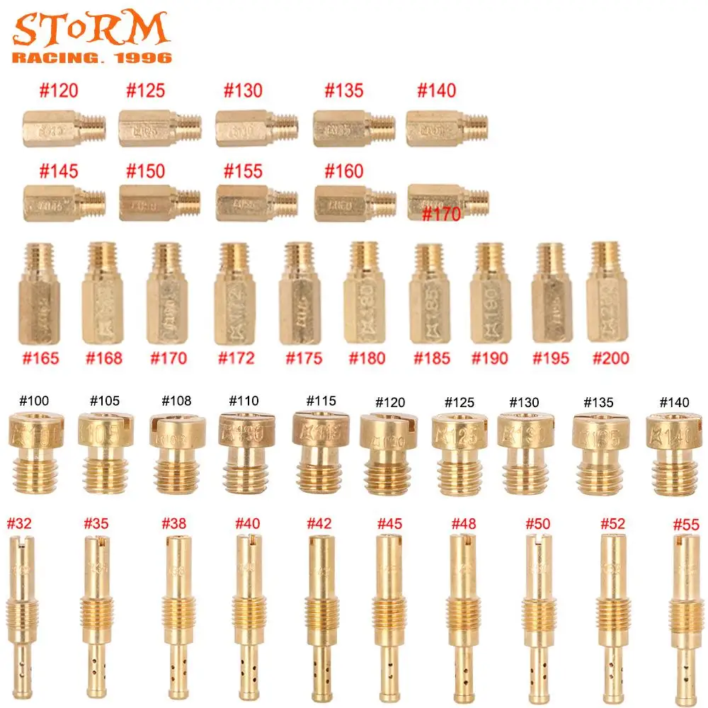Motorcycle Carburetor Carburedor Main Jet Kit Set Slow/pilot Jet Main