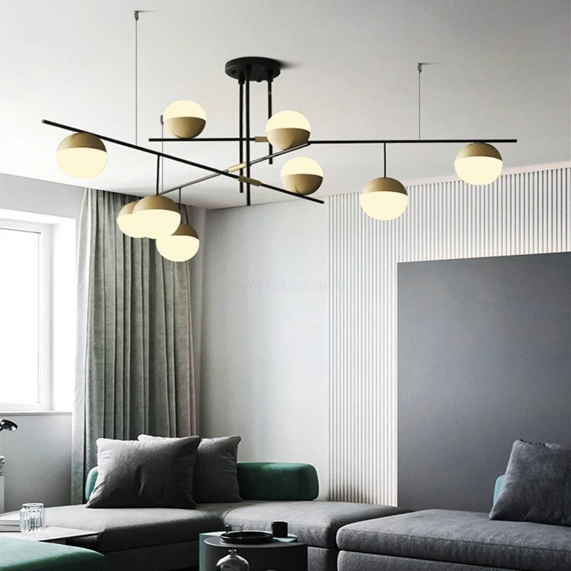 

Postmodern Luxury Glass Ball Pendant Lights Designer Nut Creative Restaurant Kitchen Hanging Lamps Modern Pendant Light Fixtures