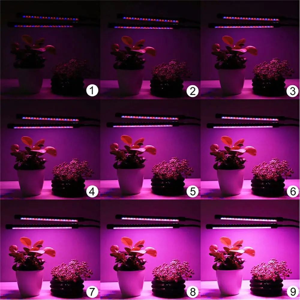 4 трубки светодиодный светильник для выращивания полный спектр Фито лампа 18 Вт 27 Вт 36 Вт клип-на USB лампа для выращивания растений комнатных саженцев цветов овощей