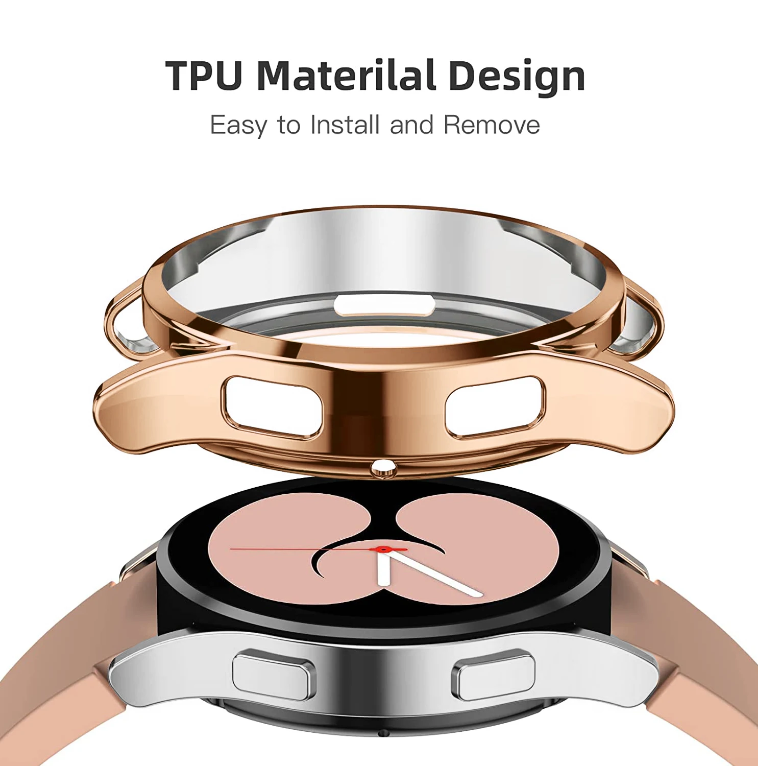 Case For Samsung Galaxy Watch 4 44MM 40MM, TPU All-Around Bumper Screen Protector Galaxy watch 4 cover Smart Watch Accessories