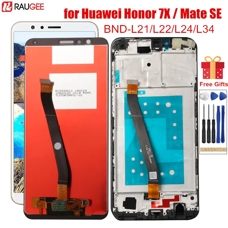 Дисплей для Honor 7X 7 X Φ/L22/L24 ЖК дисплей с рамкой сенсорный экран замены Huawei Mate SE