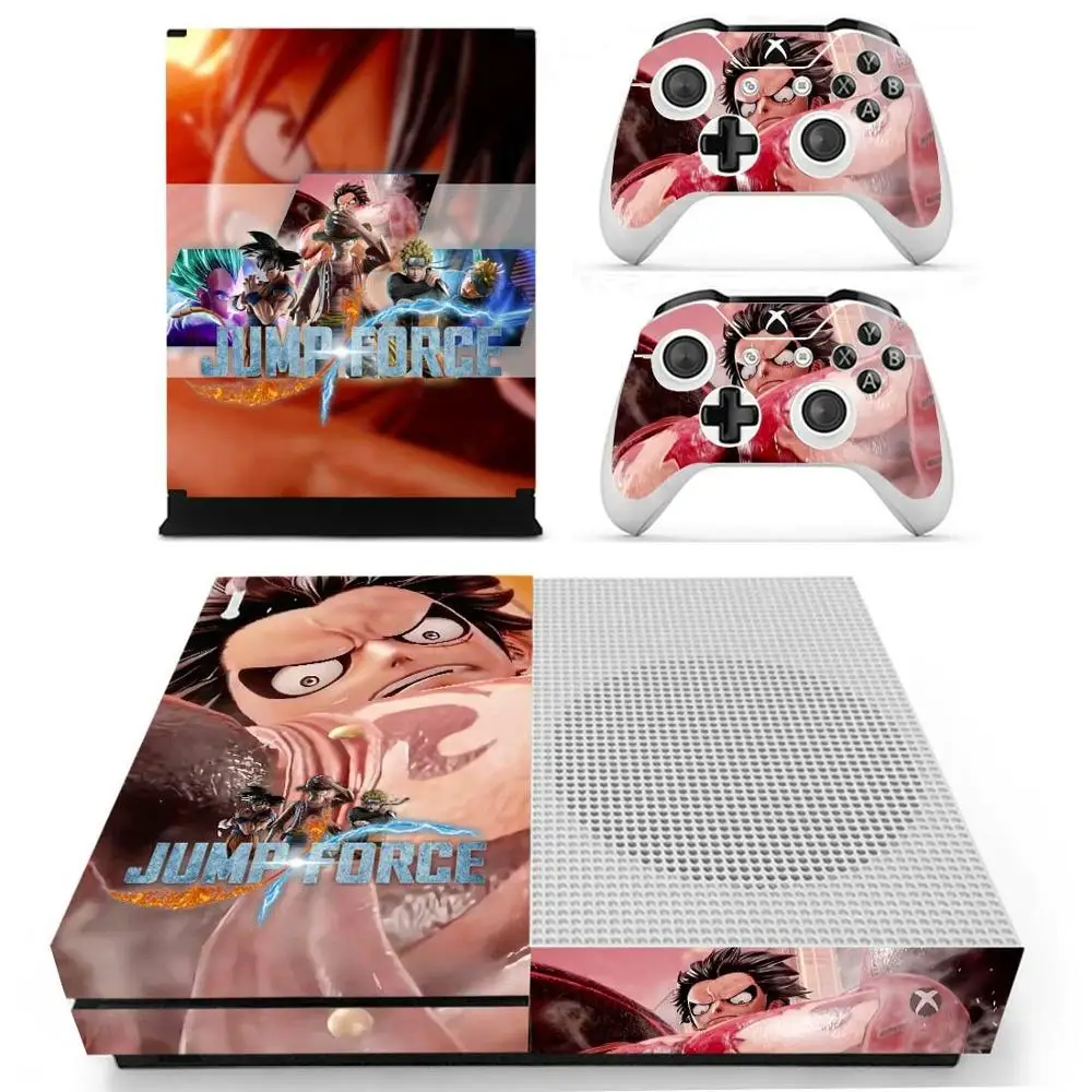 Game Jump Force Skin Sticker Decal For Xbox One S Console& Kinect& 2 Controllers For Xbox One Slim Skin Stickers Vinyl - Color: YS-xboxoneS-2109