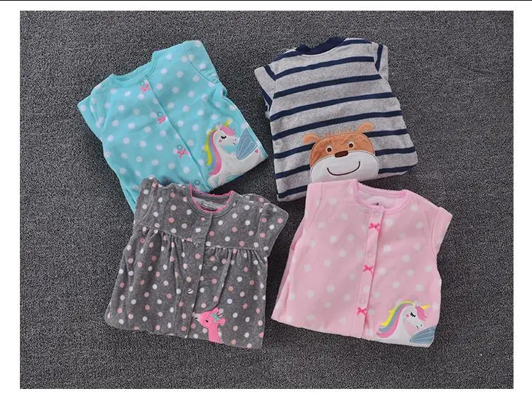 New 2022 Sping Autumn Infants Jumpsuit Clothing Baby Rompers Clothes Cute Soft Cartoon Newborn Boys Girls Polar Fleece Babies black baby bodysuits	