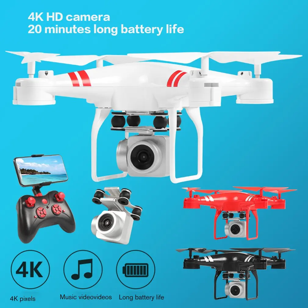 KY101D Радиоуправляемый вертолет Дрон с HD wifi FPV 4K 16MP камерой 2,4G 4-осевой радиоуправляемый самолет дроны 20 минут долгой мухи
