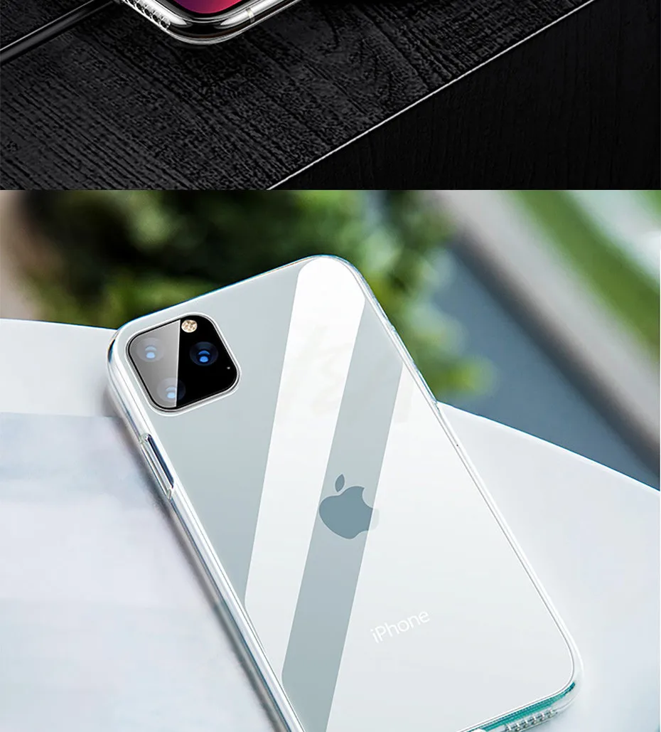 H& A Ультратонкий Прозрачный чехол для Apple iPhone 11 Pro Max чехол s Прозрачный мягкий TPU чехол Xs Max Xr X чехол для телефона