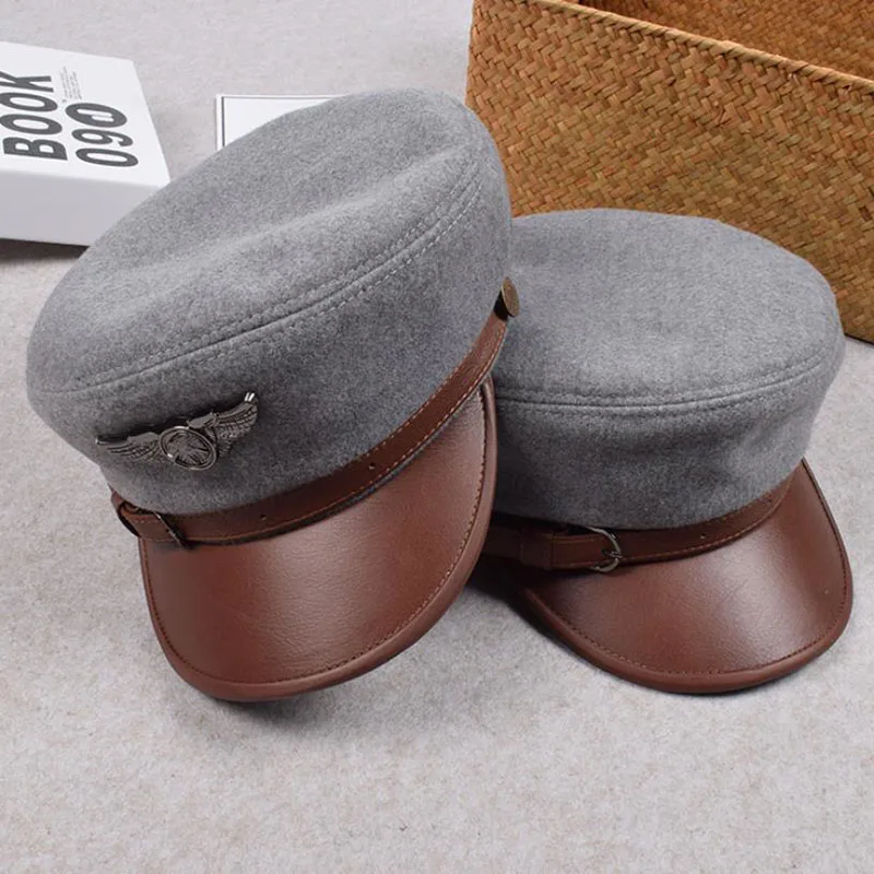 Женский кожаный берет шляпа T MAC Peaky Blinders осенняя новая ретро в елочку