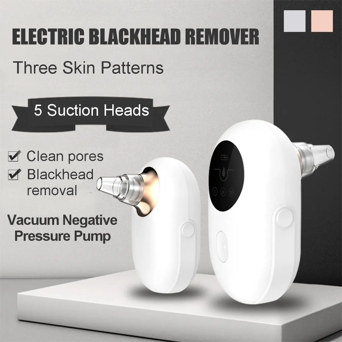 

5V 1.6W Electric Blackhead Remover Extractor USB Rechargeable Spot Cleaner Facial Tool Home Beauty Cleansing Instrument Machine