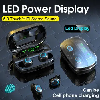 

TWS Mini Wireless Headphones Stereo Bluetooth 5.0 Earphone With LED Display HIFI In-ear Sports Headset For Samsung Xiaomi iphone