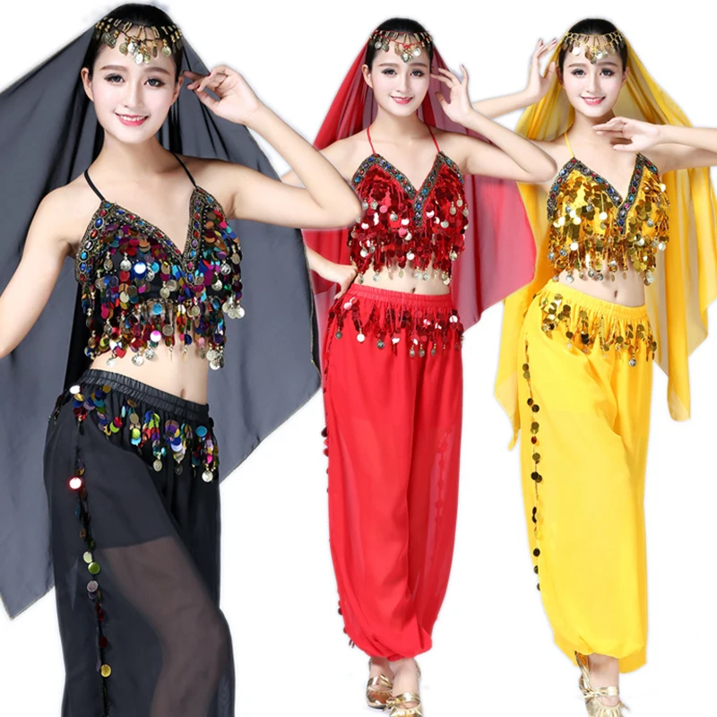 3 Piece Set Belly Dance Costumes For Women Bollywood Indian Egyptian