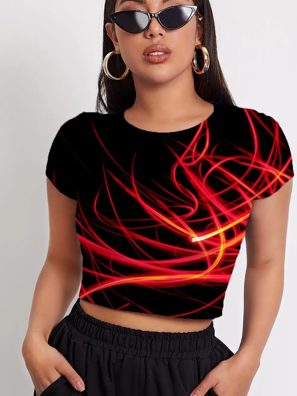 3d-Tshirt-Neon-Lights-T-shirt-Women-Abstract-Shirt-Print-Psychedelic