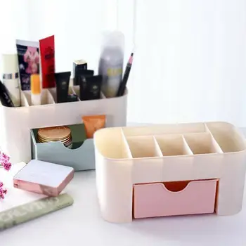 

Multi-functional Plastic Desk Organizer Box With Drawer Case storage box Cotton Cosmetics Jewelry Holder 3 Desktop Swabs Ma H2Z5