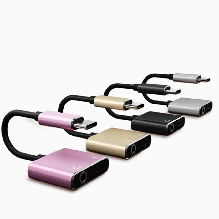 Тип C до 3,5 мм и зарядное устройство 2 в 1 Наушники AUX аудио разъем USB C кабель адаптер FKU66