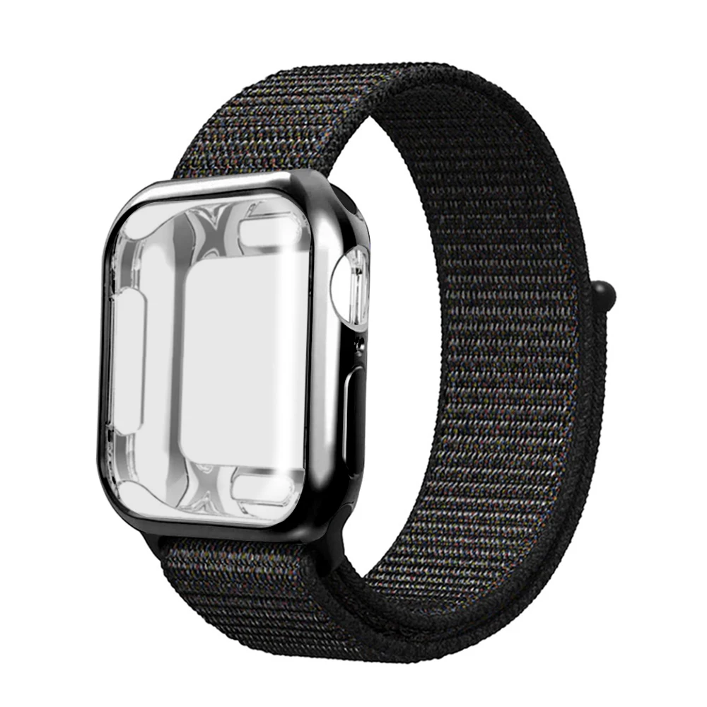 Для случая с нейлоновым ремешком Apple смотреть 5/4/3/2/1 42 мм 38 мм Pulseira Band для iwatch 40 мм 44 мм спортивный браслет