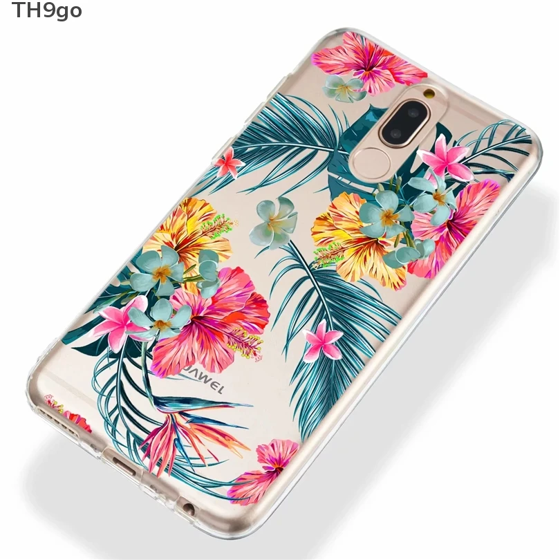 TPU Painted Case Back Cover For Huawei Mate 20 Pro P20 P9 P Smart Lite Nova 2i 3i 3D Relief Flower Silicone Phone DYee |