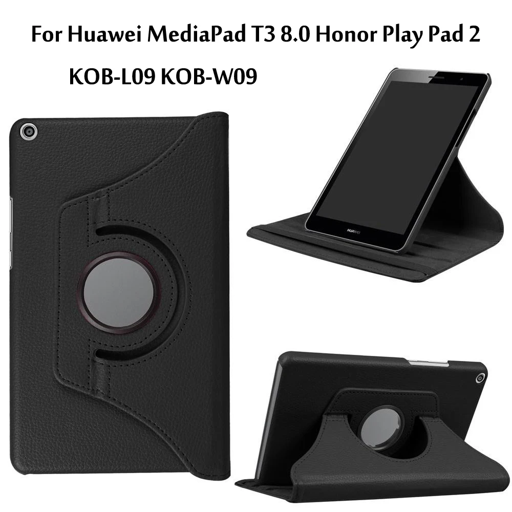Вращающийся чехол из искусственной кожи для Huawei MediaPad T3 8 0 Honor Play Pad 2 KOB L09