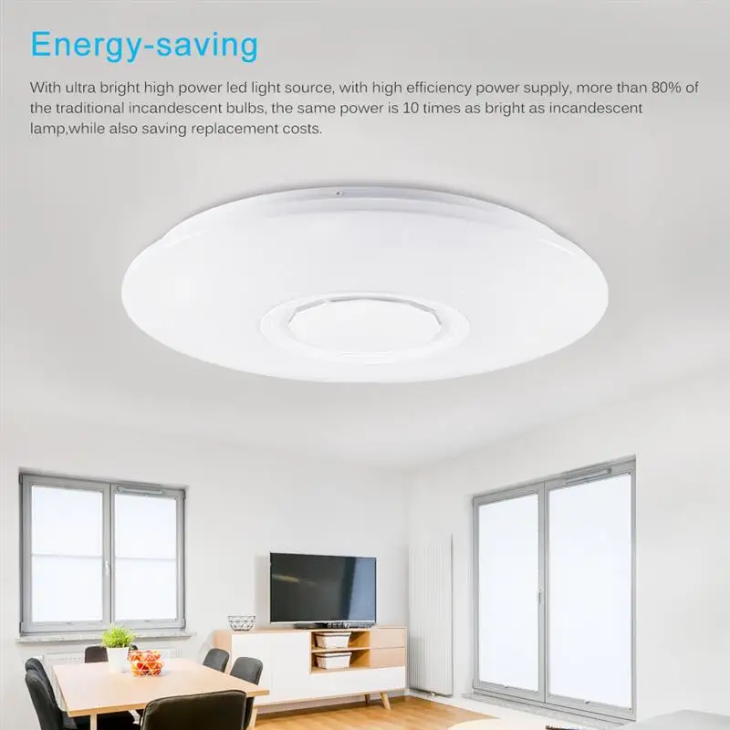 LED Full Color Bedroom Ceiling Light Modern Home 36W 60W Rgb Color APP Bluetooth Music Light Bedroom Lamps Smart Ceiling Lamp