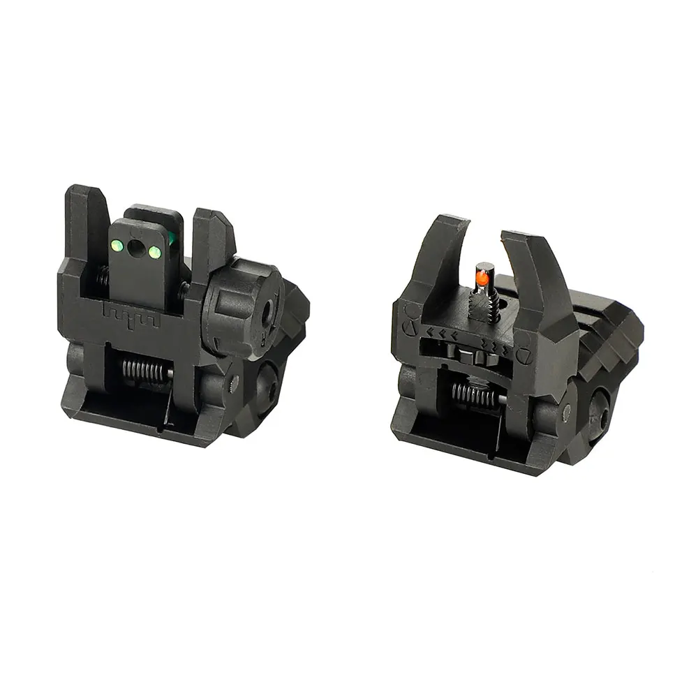 Fiber Optic Iron Sights AR15 Sight Flip Up Sights Front Rear Fiber