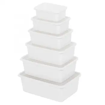 

6pcs Refrigerator Storage Box Plastic Food Containers Kitchen Cabinet Desk Organizer New