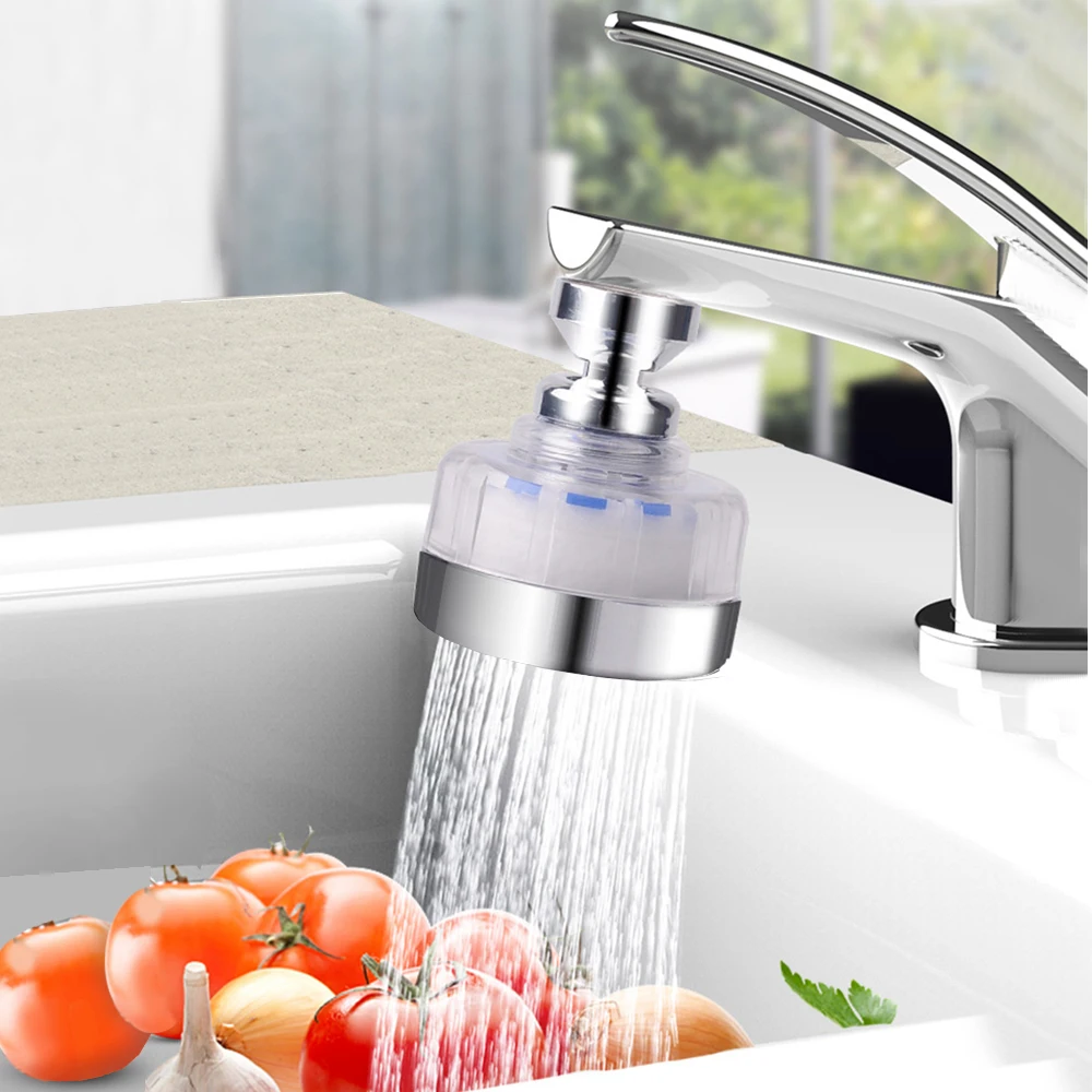 Kitchen faucet 360 Degree Rotation stream sprayer Stainless steel connector Splash proof filter tap sink household accessories
