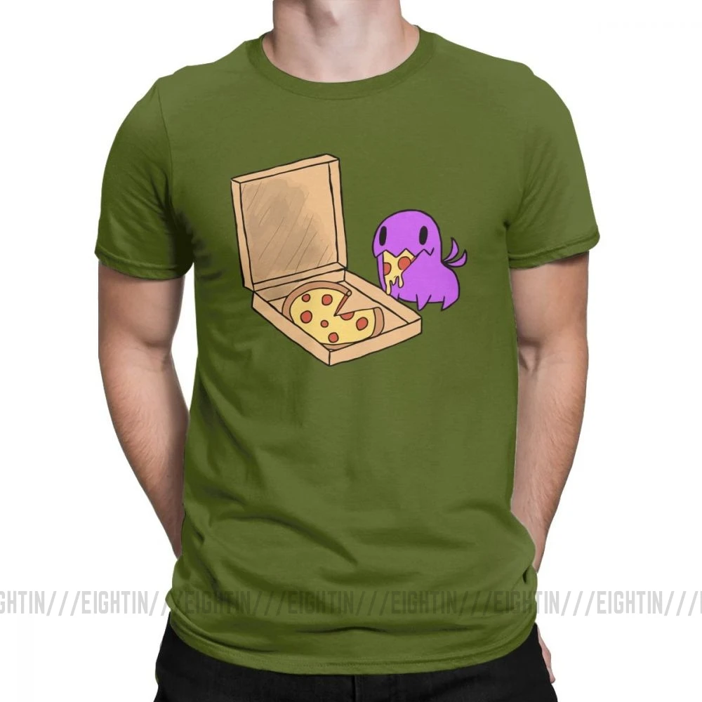 Zerg Love Pizza Carbot, мужские футболки, Аниме игры, Уникальные футболки, короткий рукав, вырез лодочкой, футболка, хлопок, Подарок, Идея, топы - Цвет: Армейский зеленый