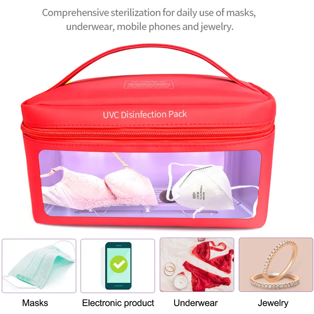 

Nail UV Sterilization Box Sterilizer Multifunction Disinfection Makeup Tools Phone Masks Jewelry Clean Portable Storage Bag