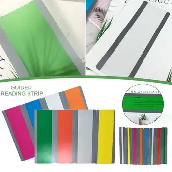 

8 Pieces Reading Guide Strips Highlighter Colored Overlays Dyslexia Read People Strips For Student Teacher Bookmark Z3I8