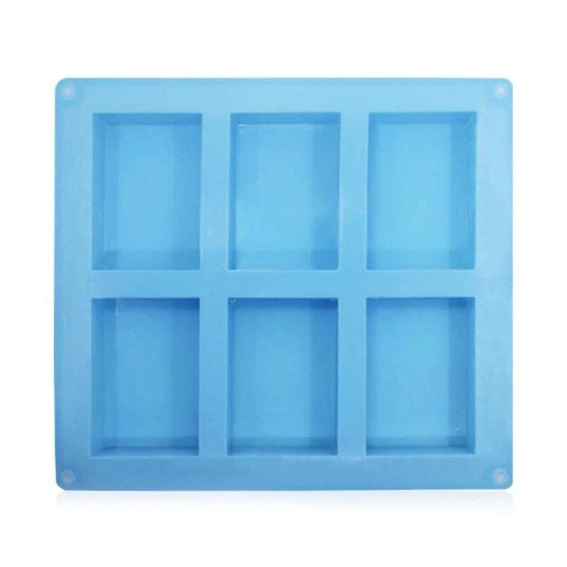 Silicone Soap Mold 6 Cavity Silicone Mold Making Soaps 3D Plain Soap