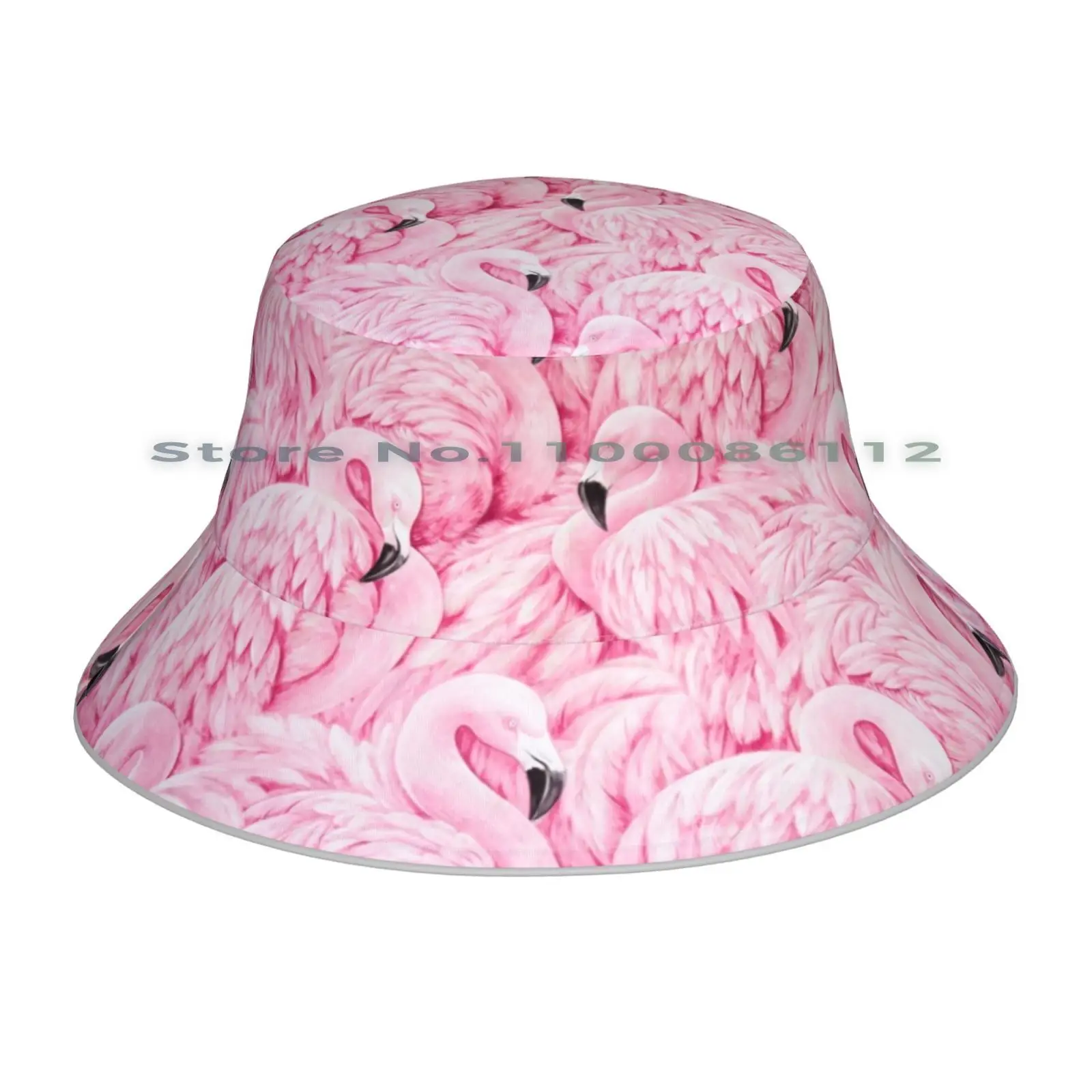 Pink Flamingo Art Beanies Knit Hat Pink 