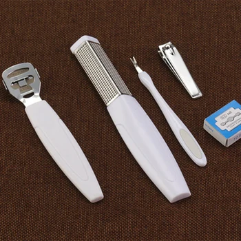 

Foot File Hard Dead Skin Scraper Remover Pedicure Nail Clipper Callus Shaver w/ Blades Nail Clipper Feet Care Tool