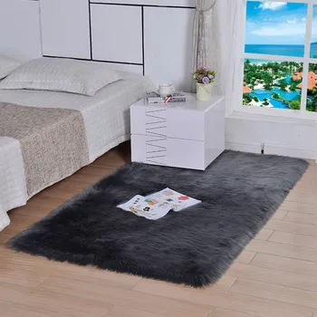 

Winter new imitation wool rug living room bedroom soft plush bedside mat coffee table sofa plush carpet decoration home rug