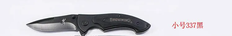 BROWNING открытый складной нож кемпинг спасательный армейский нож Портативный черный цвет дерево Browning EDC нож открытый инструмент - Цвет: small337