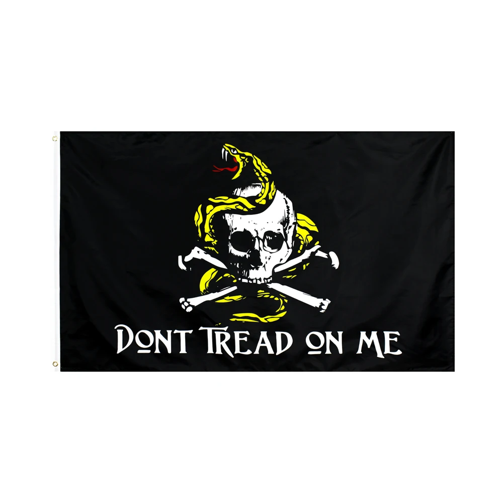 

3x5ft шток черный не протекать на меня Череп Gadsden флаг