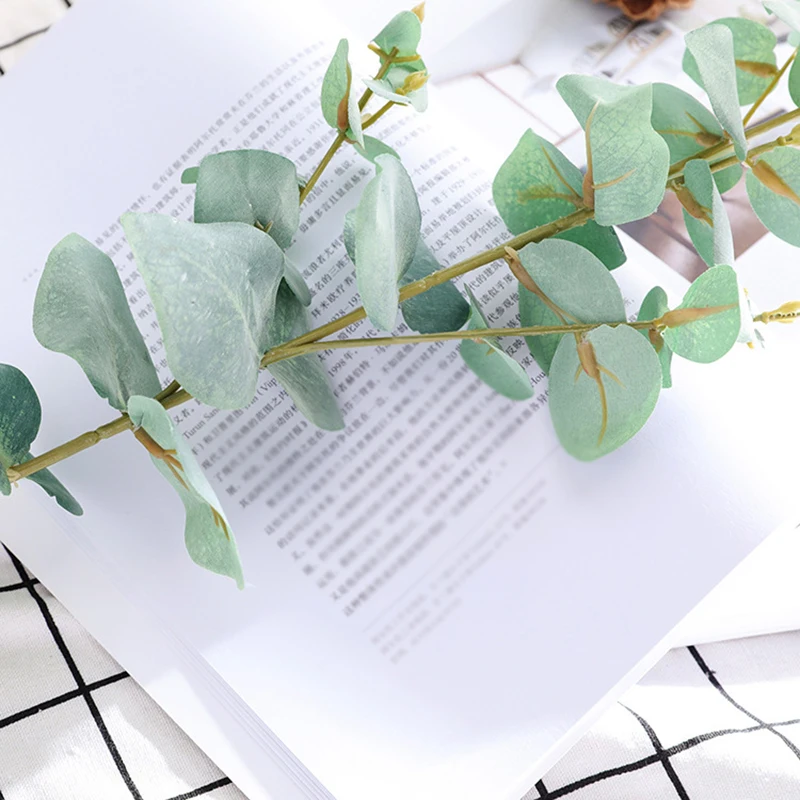 Home Artificial Leaf Branch Office Restaurants Display Simulation Eucalyptus