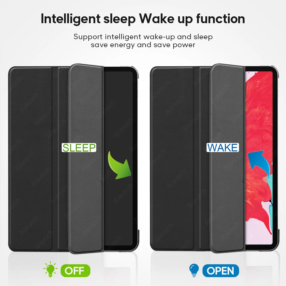 Leather Trifold Stand Case For Samsung Galaxy Tab A 10.1 2019 8.0 S5e Smart Sleep Wake Cover For Galaxy Tab S7 Plus S6 Lite Case-1