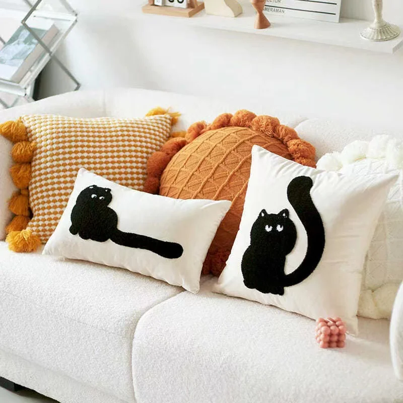 

Modern Simple Ins Style Cat Pillow Cushion For Living Room Sofa and Bedroom Decorates Girls Gift