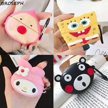 

Earphone Case For Airpods Pro Cases Soft Silicone Cute Bear Peach Cartoon Headphone/Earpods Cover For Apple Air pods Pro 3 Cases