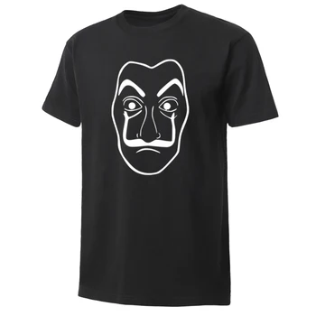 

Movie House Of Paper Men'S T Shirt 100% Cotton Tops La Casa De Papel Print Terror Tee Male Hot Fashion Round Collar Short Sleeve