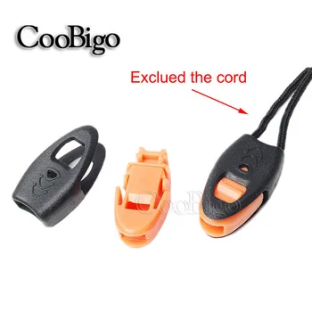 50pcs ORANGE Emergency Survival Whistle Zipper Pull Cord Ends Lock Paracord Knife Lanyard Outdoor Camping Travel Kits #FLS070