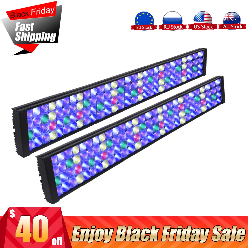 

LED Light For Aquarium Tank Popbloom Programmable Timer 4 Dimmable Channels LED Lamp For SPS LPS Marine Reef Aqua Tank