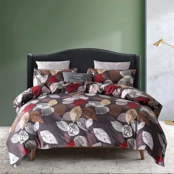 

2/3pcs Autumn Leaves Comforter Bedding Sets Bed Linen Queen King Cover Pillow Case Home Linens Bed Set Cover Textile Set Duvet