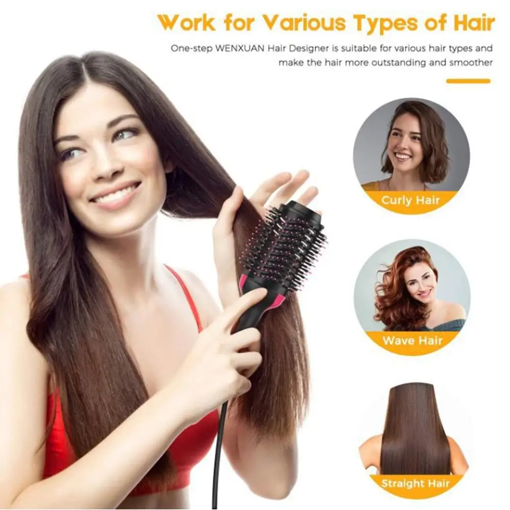Hairdressing Tools Multi-Functional Hair Comb Personal Care Hot Air Negative Ion Styling Brush Straight And Dual-Purpose Comb Hairdressing Tools Multi-Functional Hair Comb Personal Care Hot Air Negative Ion Styling Brush Straight And Dual-Purpose Comb