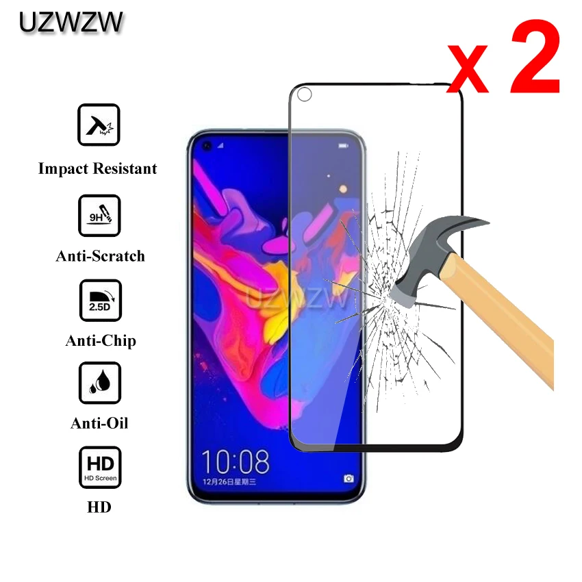 

2pcs Tempered Glass For Huawei Honor View 20 V20 Full Cover 2.5D Screen Protector Tempered Glass For Huawei Honor View 20