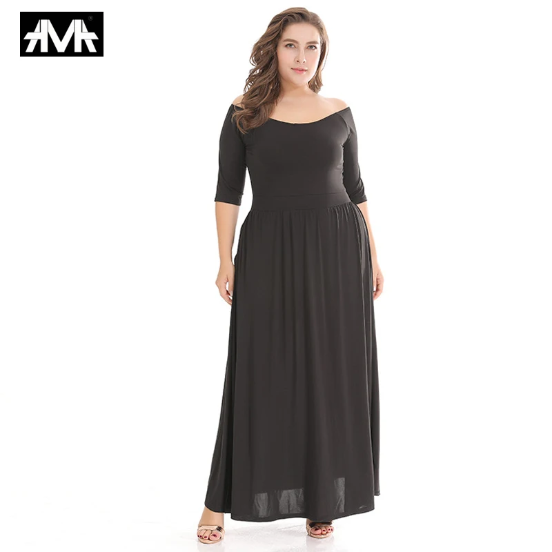 . А М. А. Большие размеры XL-3XL Модное Длинное платье для женщин