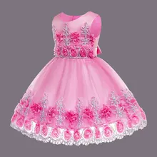 От 0 до 24 месяцев) платье для маленьких девочек новое летнее праздничное платье с декором платье принцессы для дня рождения для девочек 1 год одежда для малышей