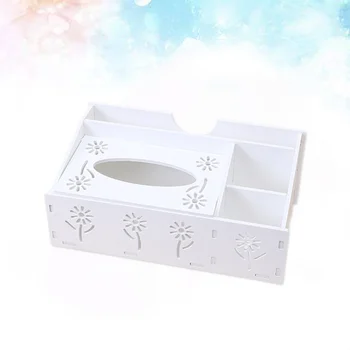 

1pc Desktop Organizer Durable Multifunctional Mildew Proof Remote Holder Tissue Box for Home Office Car