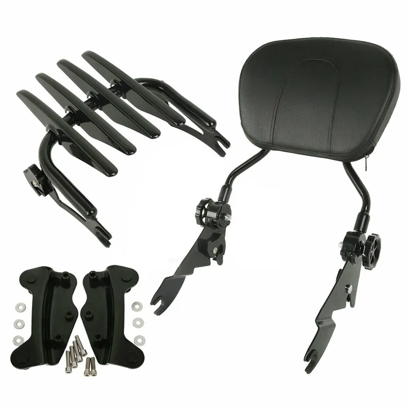 Motorcycle Sissy Bar Luggage Rack Docking Hardware For Harley Touring Road King Electra Glide Street Glide 2009-