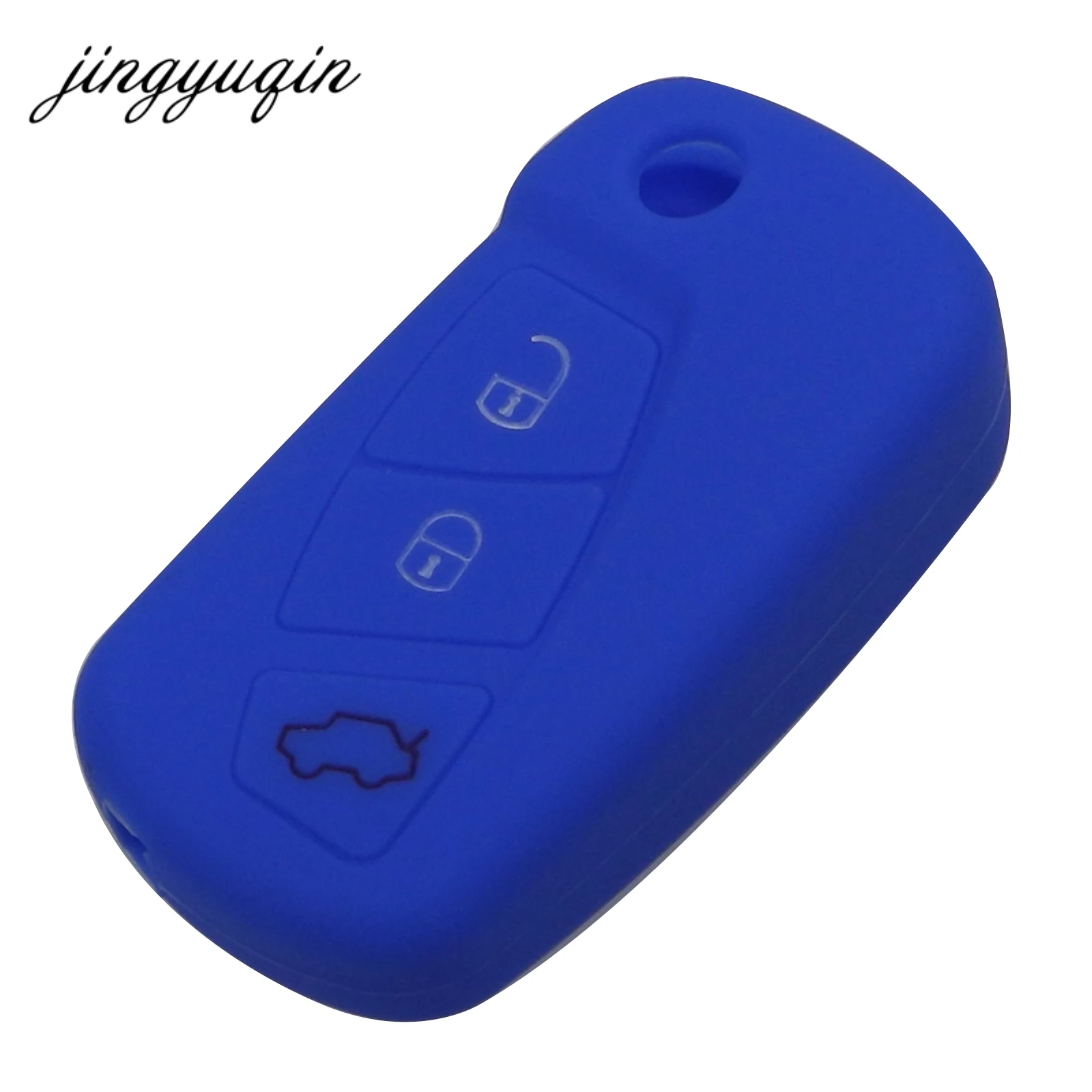 30pcs/lot Silicone 3 Button Remote Flip Key Case Fob Cover Protect Holder For Ford KA
