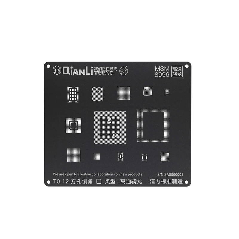 QIANLI iBlack 3D BGA реболлинг трафарет для Kirin 655/659 MSM8996 SDM660 MSM8996 MSM8916 MSM8940 MSM8917 MSM8937 MT6582 MSM8953